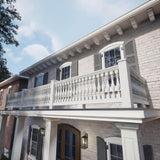 Ekena Millwork Balustrade Rail Support Block 4 in. H x 7.25 in. W White Resin Stair Railing Kit