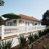 Ekena Millwork Balustrade Rail Support Block 4 in. H x 7.25 in. W White Resin Stair Railing Kit