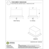 Ekena Millwork Balustrade Rail Support Block 4 in. H x 7.25 in. W White Resin Stair Railing Kit