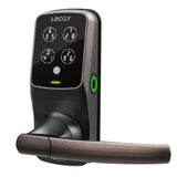 Lockly Secure Plus Venetian Bronze Smart Touchscreen Hack-proof Keypad Door Latch Lock with Biometric Fingerprint and Bluetooth