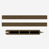 LH EP Complete Kit 6 ft. x 6 ft. Embossed Brown WPC Composite Fence Panel with Bottom Squared Holders and Post Kits (1-set)