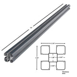 LH EP Complete Kit 6 ft. x 6 ft. Embossed Gray WPC Composite Fence Panel with Pronged Holders and Post Kits (2-set)