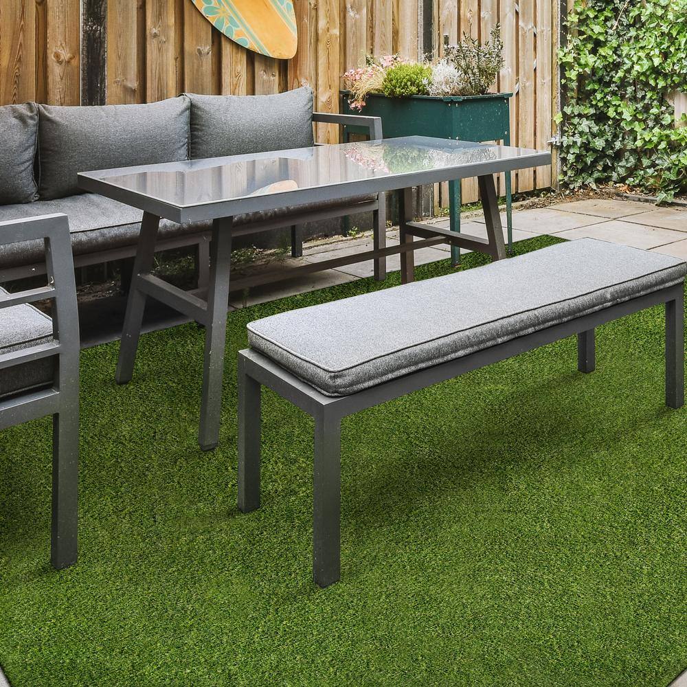 MSI Emerald Green Precut  6 ft. x 8 ft. x 38 mm Artificial Grass Turf Rug