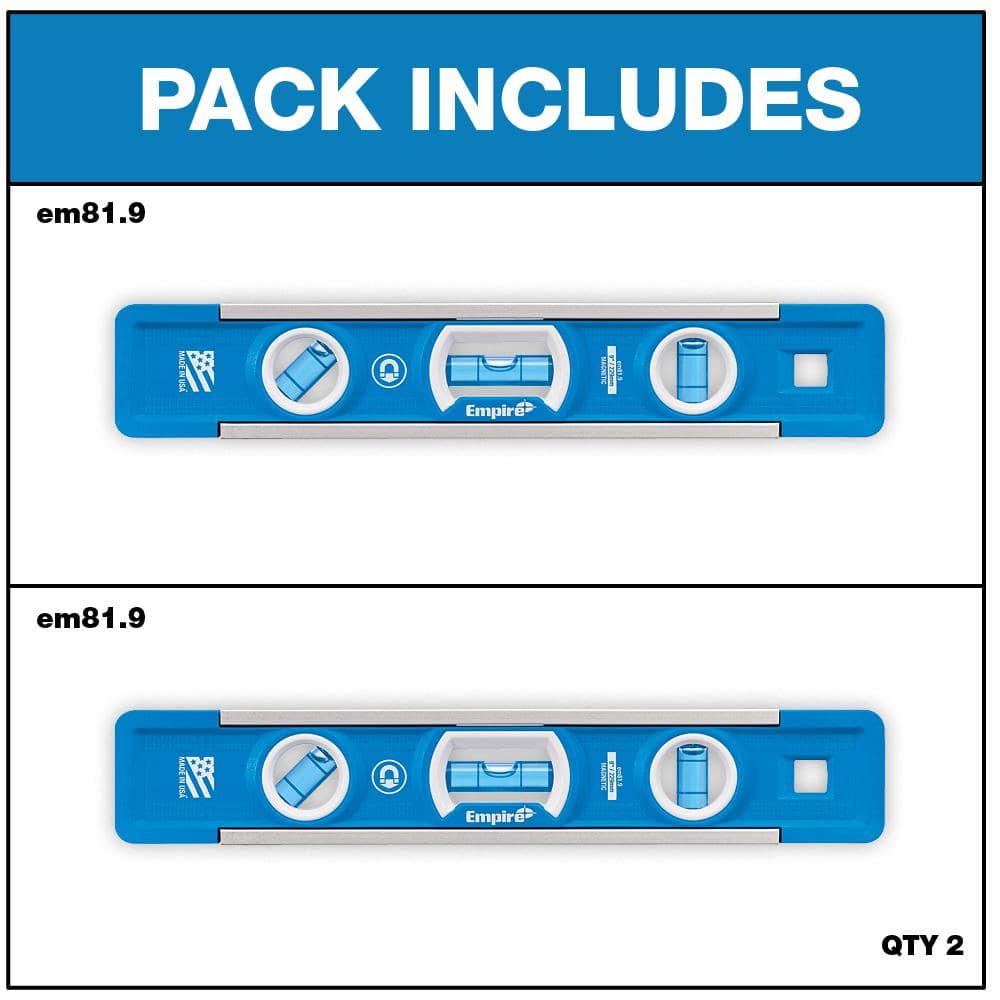 Empire 9 in. True Blue Professional Magnetic Torpedo Level