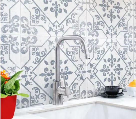 Atlantic Azul Encaustic 17-5/8 in. x 17-5/8 in. Ceramic Floor and Wall Tile (15.33 sq. ft. / case) - Super Arbor