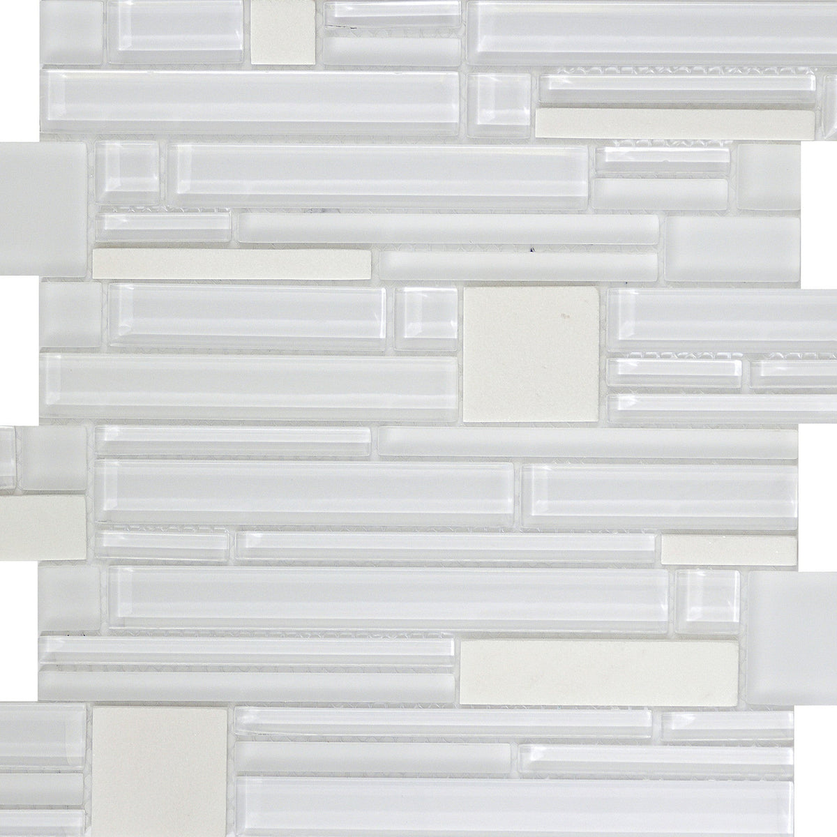 Emser Entity 15-Pack Spirit Stone and Glass Border Tile, 12 in. x 12 in. Mesh-Mounted