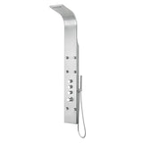 ANZZI Fontan Brushed Steel 6-Spray Shower Panel System (Valve Included)