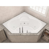 Universal Tubs Malachite Diamond 5 ft. Acrylic Corner Drop-in Whirlpool Air Bathtub in White (60 x 60 in.)