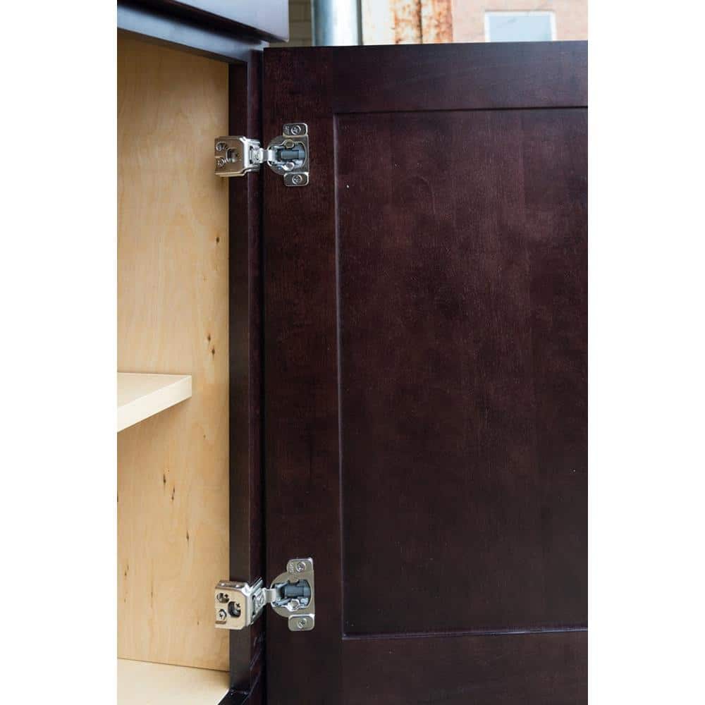 Bremen Cabinetry Bremen Ready to Assemble 12x34.5x24 in. Shaker Base Cabinet with 1-Door and 1-Drawer in Espresso