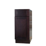 Bremen Cabinetry Bremen Ready to Assemble 12x34.5x24 in. Shaker Base Cabinet with 1-Door and 1-Drawer in Espresso