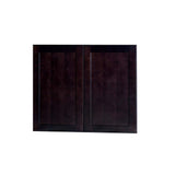 Bremen Cabinetry Bremen Ready to Assemble 36x30x12 in. Shaker Wall Cabinets with 2-Door and 2 Adjustable Shelves in Espresso
