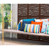 4 ft. x 2 ft. Espresso Brown Decorative Composite Fence Panel in Bamboo Design