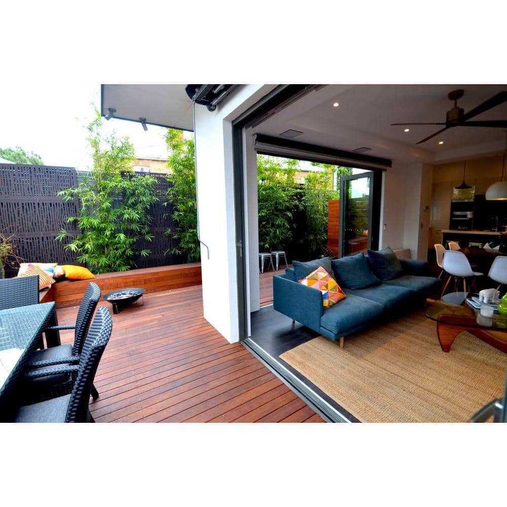 4 ft. x 2 ft. Espresso Brown Decorative Composite Fence Panel in Bamboo Design