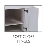 Design House Brookings Shaker 36in.W x 12in.D x 21in.H Solid Wood Assembled Bridge Wall Kitchen Cabinet in Brown w\ Soft Close Doors
