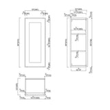 Design House Brookings Solid Wood Ready to Assemble Shaker 15 in. x 36 in. x 12 in. 1 Door Wall Kitchen Cabinet in Espresso