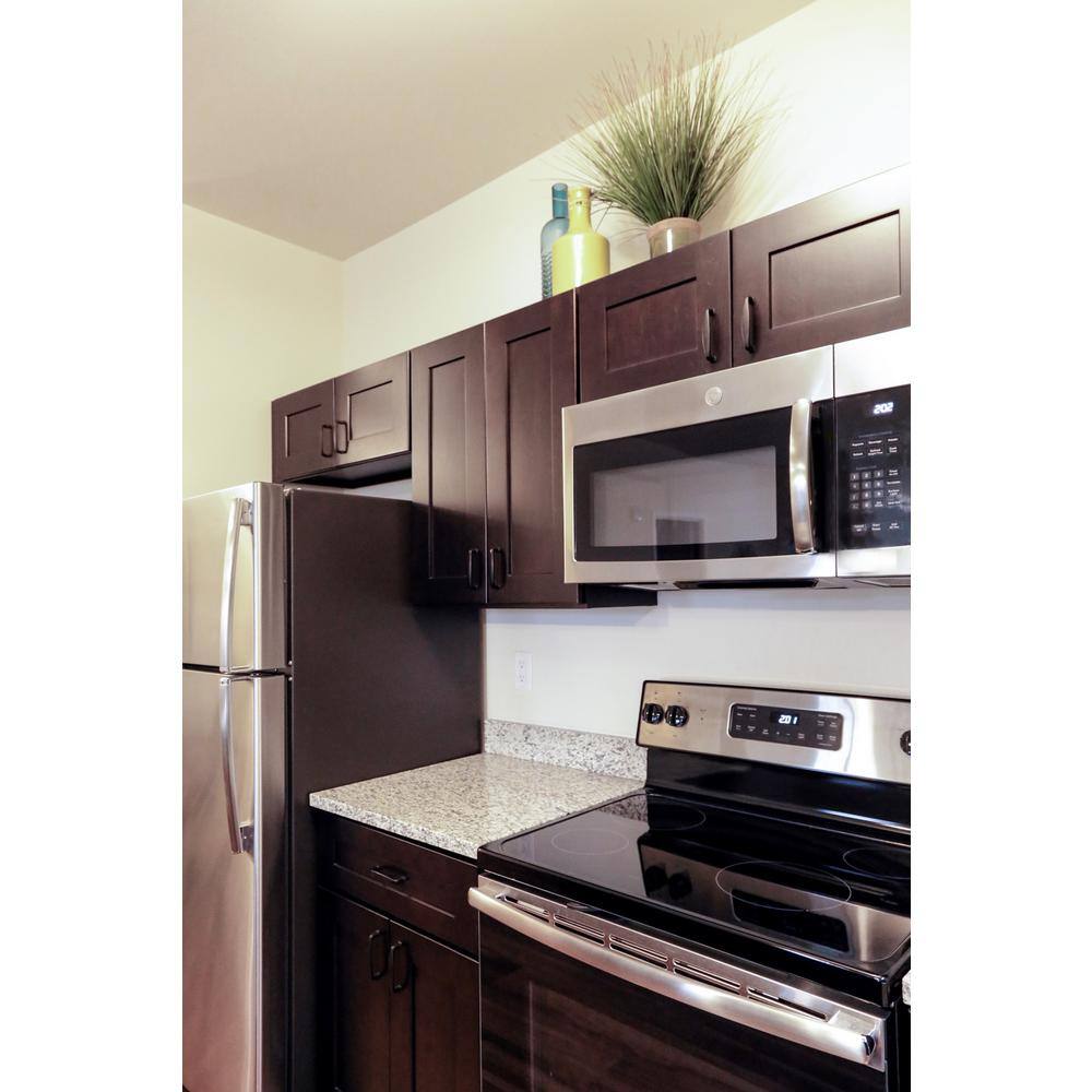 Design House Brookings Solid Wood Ready to Assemble Shaker 15 in. x 36 in. x 12 in. 1 Door Wall Kitchen Cabinet in Espresso