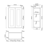 Design House Brookings Solid Wood Ready to Assemble Shaker 24 in. x 36 in. x 12 in. 2 Door Wall Kitchen Cabinet in Espresso