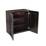 Design House Brookings Solid Wood Ready to Assemble Shaker 24 in. x 36 in. x 12 in. 2 Door Wall Kitchen Cabinet in Espresso
