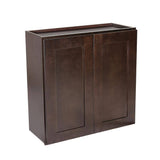 Design House Brookings Solid Wood Ready to Assemble Shaker 24 in. x 36 in. x 12 in. 2 Door Wall Kitchen Cabinet in Espresso