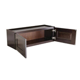 Design House Brookings Solid Wood Ready to Assemble Shaker 30 in. x 21 in. x 12 in. 2 Door Bridge Wall Kitchen Cabinet in Espresso