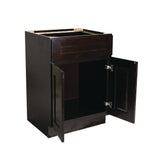 Design House Brookings Solid Wood Ready to Assemble Shaker 24 in. x 34.5 in. x 24 in. 2 Door 1Drawer Base Kitchen Cabinet in Espresso