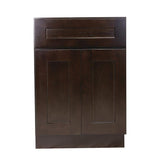 Design House Brookings Solid Wood Ready to Assemble Shaker 24 in. x 34.5 in. x 24 in. 2 Door 1Drawer Base Kitchen Cabinet in Espresso