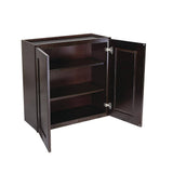Design House Brookings Solid Wood Ready to Assemble Shaker 30 in. x 12 in. x 30 in. 2 Door Wall Kitchen Cabinet in Espresso