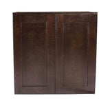 Design House Brookings Solid Wood Ready to Assemble Shaker 30 in. x 12 in. x 30 in. 2 Door Wall Kitchen Cabinet in Espresso