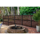 DESIGN VU Floral 4 ft. x 2 ft. Espresso Floral Recycled Polymer Decorative Screen Panel, Wall Decor and Privacy Panel