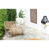 DESIGN VU Floral 4 ft. x 2 ft. Espresso Floral Recycled Polymer Decorative Screen Panel, Wall Decor and Privacy Panel