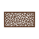 DESIGN VU Floral 4 ft. x 2 ft. Espresso Floral Recycled Polymer Decorative Screen Panel, Wall Decor and Privacy Panel