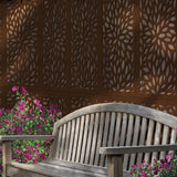 DESIGN VU Floral 4 ft. x 2 ft. Espresso Floral Recycled Polymer Decorative Screen Panel, Wall Decor and Privacy Panel