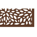 DESIGN VU Floral 4 ft. x 2 ft. Espresso Floral Recycled Polymer Decorative Screen Panel, Wall Decor and Privacy Panel
