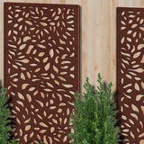 DESIGN VU Evergreen 6 ft. x 3 ft. Espresso Recycled Polymer Decorative Screen Panel, Wall Decor and Privacy Panel