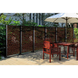DESIGN VU Evergreen 6 ft. x 3 ft. Espresso Recycled Polymer Decorative Screen Panel, Wall Decor and Privacy Panel
