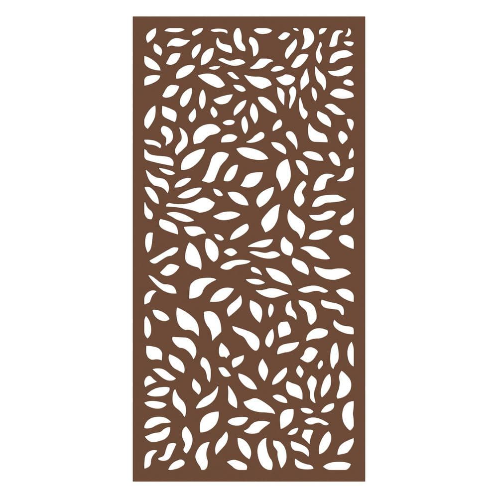 DESIGN VU Evergreen 6 ft. x 3 ft. Espresso Recycled Polymer Decorative Screen Panel, Wall Decor and Privacy Panel