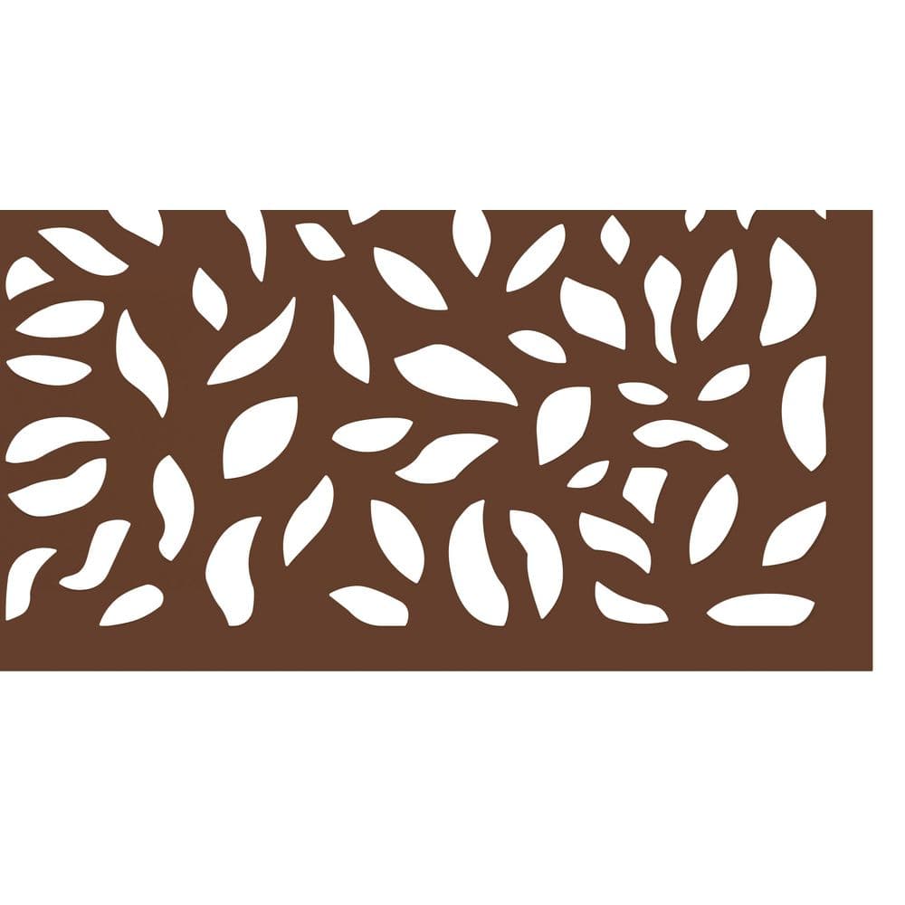 DESIGN VU Evergreen 6 ft. x 3 ft. Espresso Recycled Polymer Decorative Screen Panel, Wall Decor and Privacy Panel