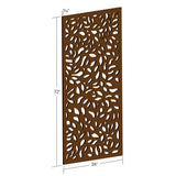 DESIGN VU Evergreen 6 ft. x 3 ft. Espresso Recycled Polymer Decorative Screen Panel, Wall Decor and Privacy Panel