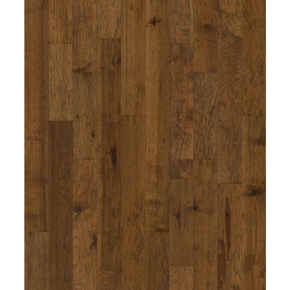 Shaw Western Espresso Hickory 3/8 in. T X 5 in. W Click-Lock Scraped Engineered Hardwood Flooring (29.49 sq.ft./case)