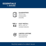 Schlage ESSENTIALS Brill Keyed Entry Knob & Satin Stainless Steel Single Cylinder Deadbolt Project Pack