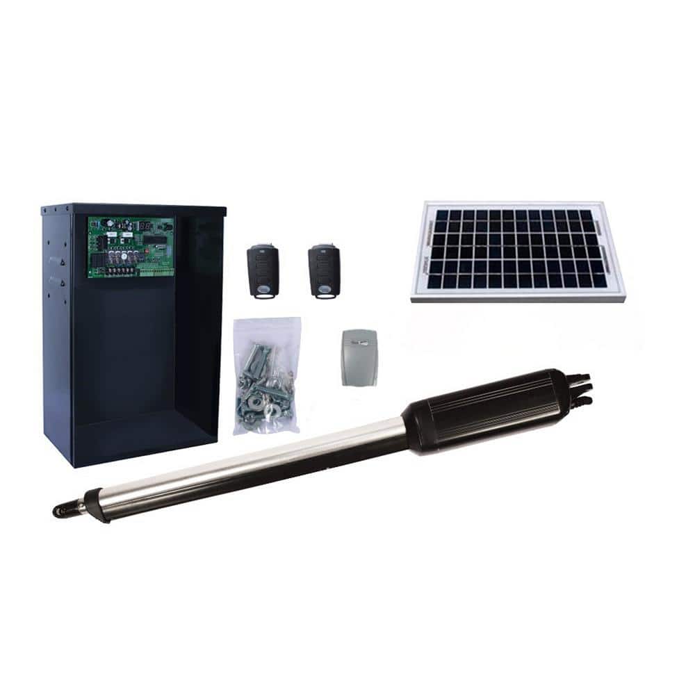 Estate Swing Single Swing Automatic Gate Opener Kit with 5-Watt Solar Panel