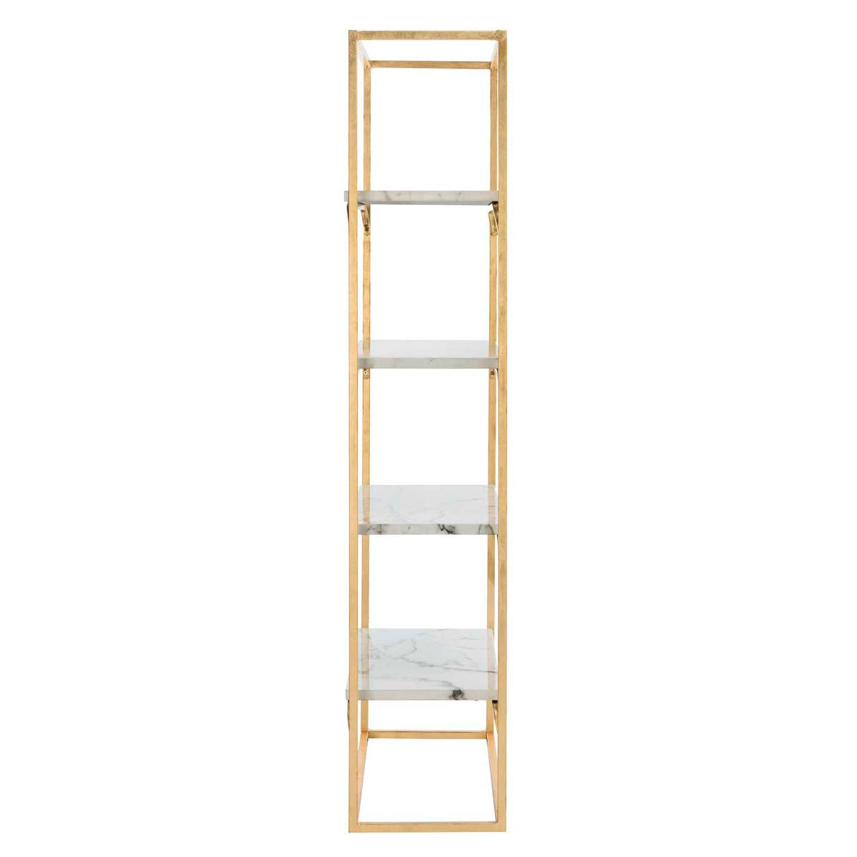 Safavieh Fiora Gold/White Metal Etagere, 4-Tier, 30 x 14 x 72 in