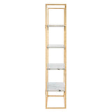 Safavieh Fiora Gold/White Metal Etagere, 4-Tier, 30 x 14 x 72 in