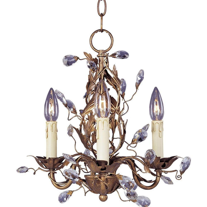 Maxim Lighting Elegante 3-Light Etruscan Gold Mini Chandelier