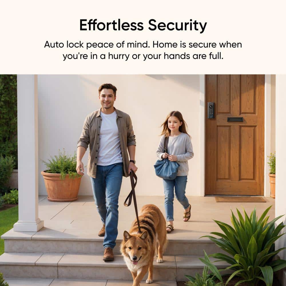 eufy Security E330 Black Video Smart Lock WiFi 3-in-1 Camera, Doorbell, and Fingerprint Keyless Entry Door Lock with Built-In Chime