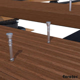 Eurotec 7/32 in. x 2-3/4 in. Stainless Steel Torx25 Cylinder-Head Hardwood Deck Screw (500-Pack with Predrill Tool)