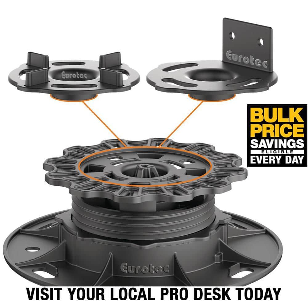 Eurotec Deck Support Plastic Adjustable Pedestal PRO S (10-Pieces/Box)