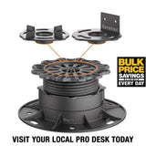 Eurotec Deck Support Plastic Adjustable Pedestal PRO M - (10-Pieces / Box)