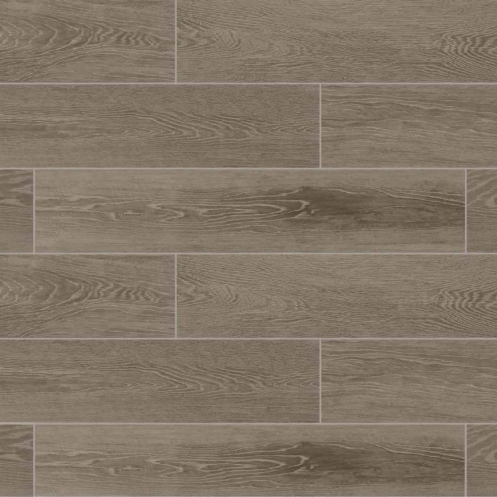 Marazzi Sequoia Forest Rustic Brown 8 in. x 40 in. Porcelain Floor and Wall Tile (10.75 sq. ft. / case)
