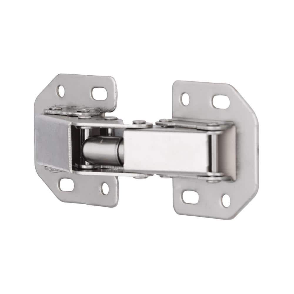 Everbilt 90-Degree Surface Mount Hidden Spring Cabinet Hinge, Satin Nickel (5 Pairs)